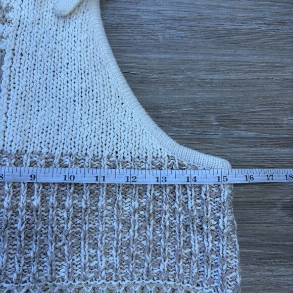 Anthropologie Tank Top Size XS Halter Tie Crochet Patchwork Metallic Chunky - Picture 8 of 9